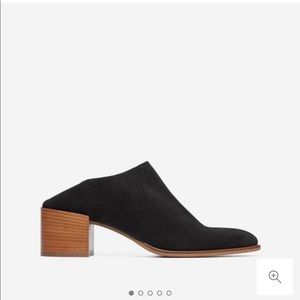 Everlane black suede heels